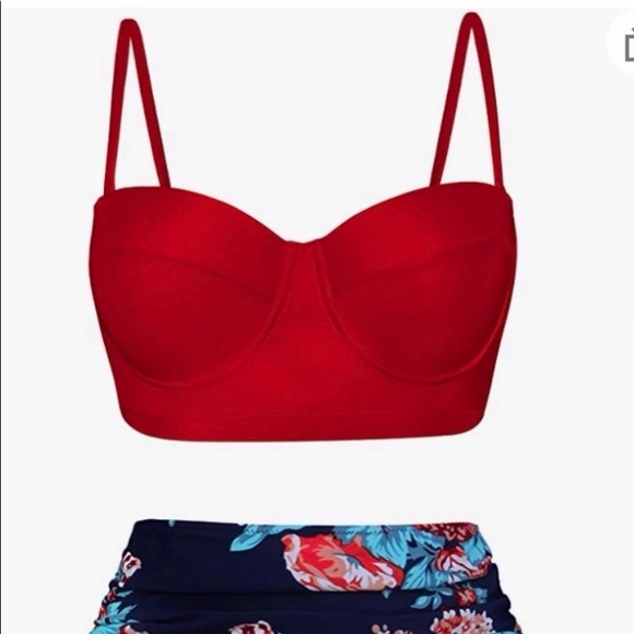 Angerella Women Vintage Polka Dot High Waisted Bathing Suits Bikini Set Size XXL - Picture 8 of 9